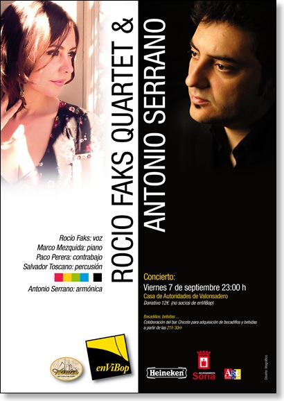 Cartel Rocío Faks Quartet &#38; Antonio Serrano P